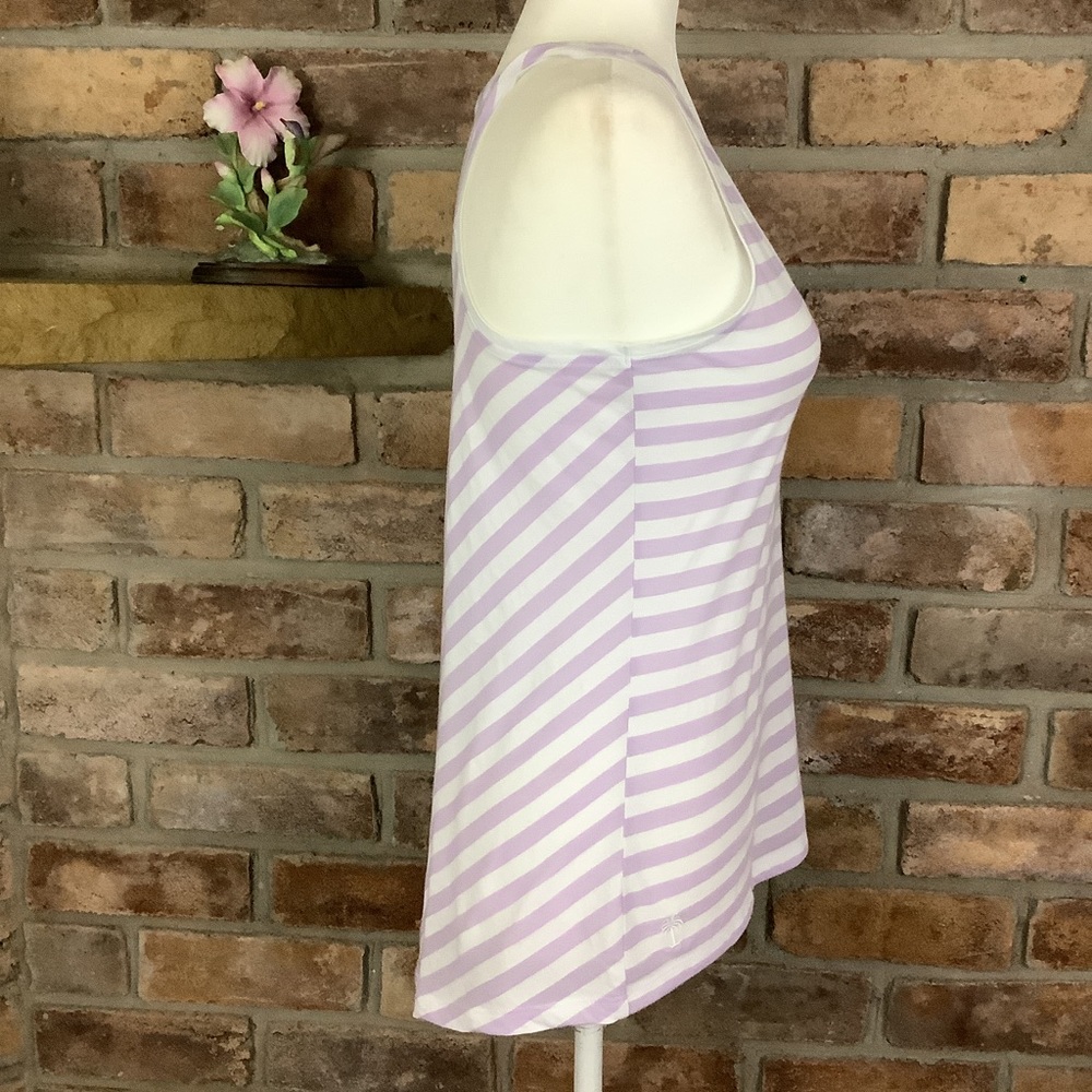 LILLY PULITZER Racerback Hi-Low Striped Tank Top 40 - Picture 2 of 10